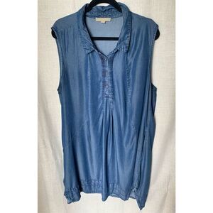 Sleeveless Denim Blouse